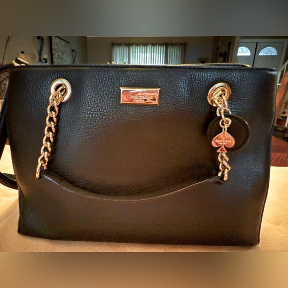 Kate Spade Black Leather Tote Bag - Picture 1 of 6